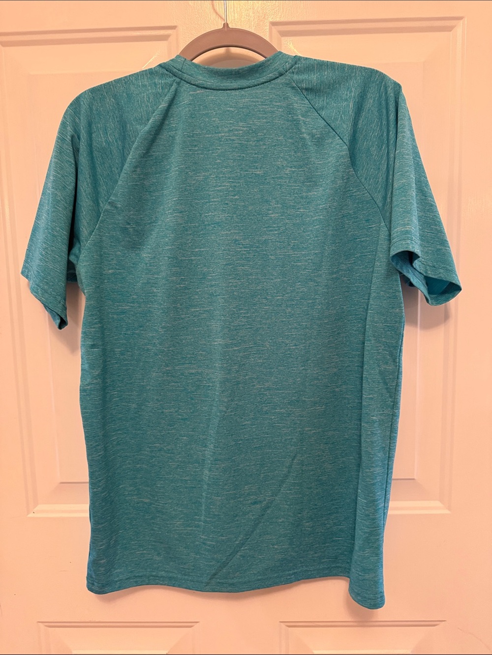 Nike swim Short Sleeve Dri-FIT Heather Teal Athletic Tee - Picture 6 of 6